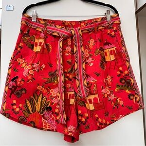 NWT FARM Rio Secret Garden Shorts Large